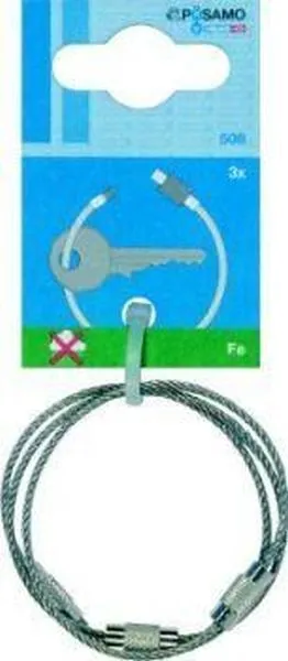 Pösamo Drahtseilschlüsselring Draht-Ø 1,5mm a 3 Stk.