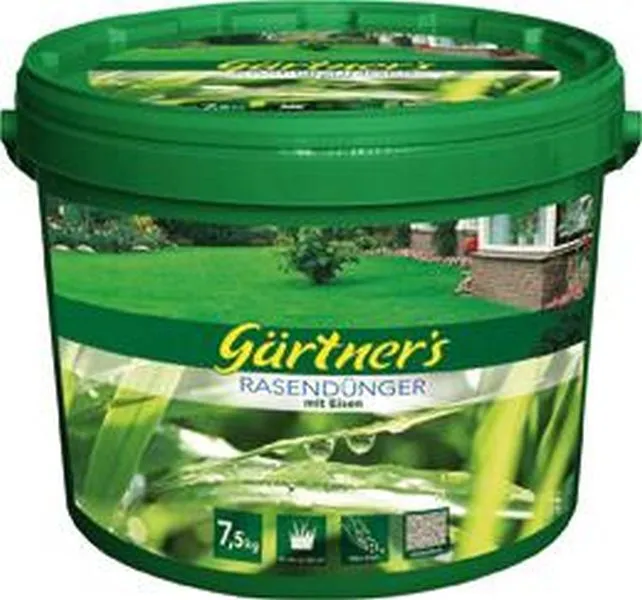 Gärtner`s Rasendünger LZW m. Eisen-II-Sulfat, 7,5kg (Inhalt: 10 Kilogramm - 2.51 € / 1 Kilogramm)