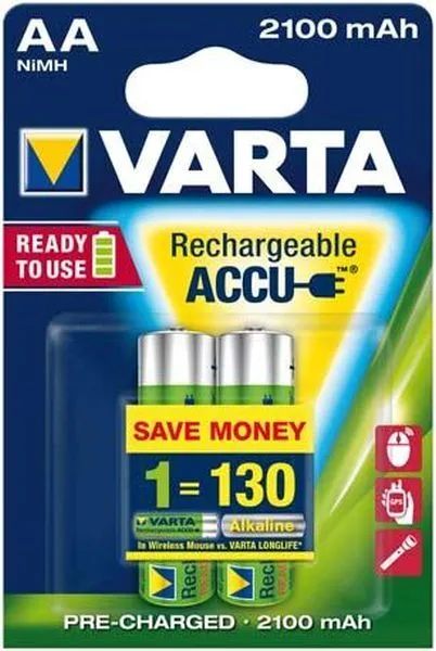VARTA Rechargeable Power Accu Mignon 2er Bilster (Inhalt: 2 Stück - 3.08 € / 1 Stück)