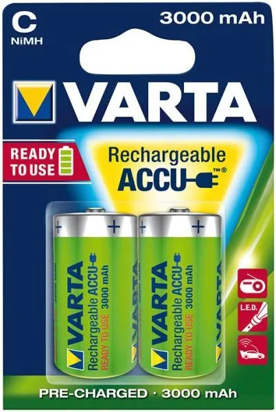 Varta Batterie RECHARGEABLE C Baby, Accu3000mAh (Inhalt: 2 Stück - 4.3 € / 1 Stück)