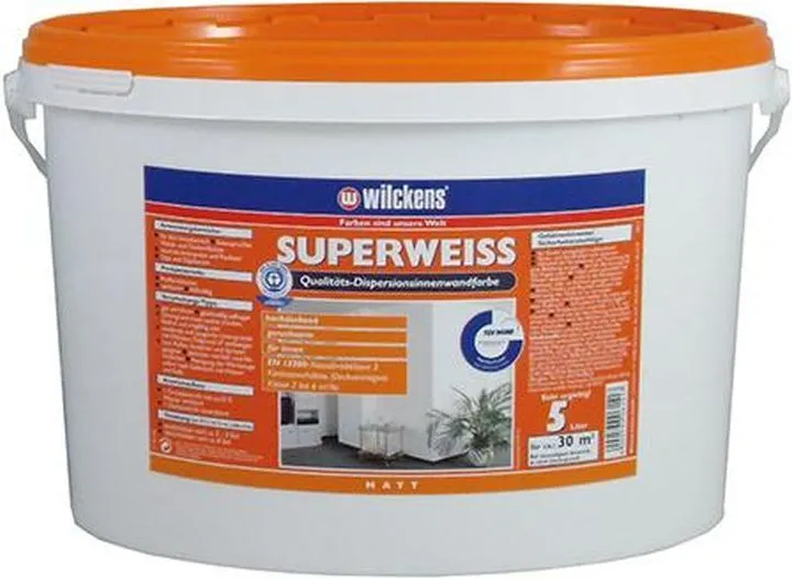 Wilckens Dispersionsfarbe Innen 5 l, superweiß (Inhalt: 5 Liter - 3.38 € / 1 Liter)