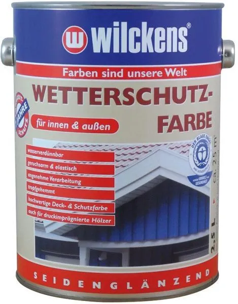 Wilckens Wetterschutzfarbe 2,5 l, weiß (Inhalt: 2.5 Liter - 12.72 € / 1 Liter)
