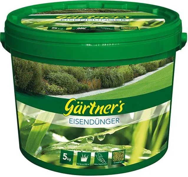 Gärtner`s Eisendünger 5 kg, Eisensalz 12, als Sulfat (Inhalt: 5 Kilogramm - 2.71 € / 1 Kilogramm)