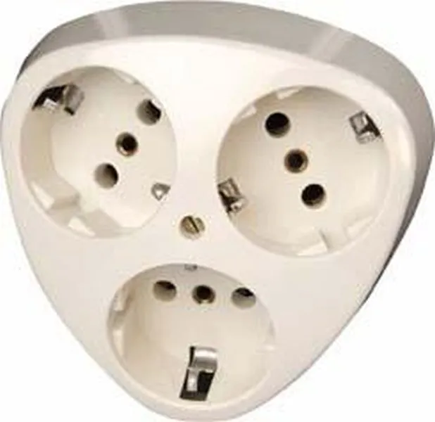 Kopp Schutzkontakt-Steckdose 3-fach, UP Standard weissSB