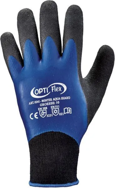 Optiflex Strickhandschuh Winter Aqua Guard Latex Gr. 9