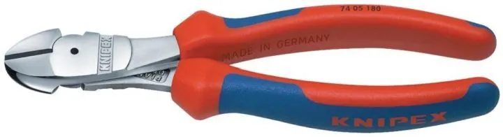 Knipex Kraft-Seitenschneider verchromt 140mm mit Kúnststoffgriff