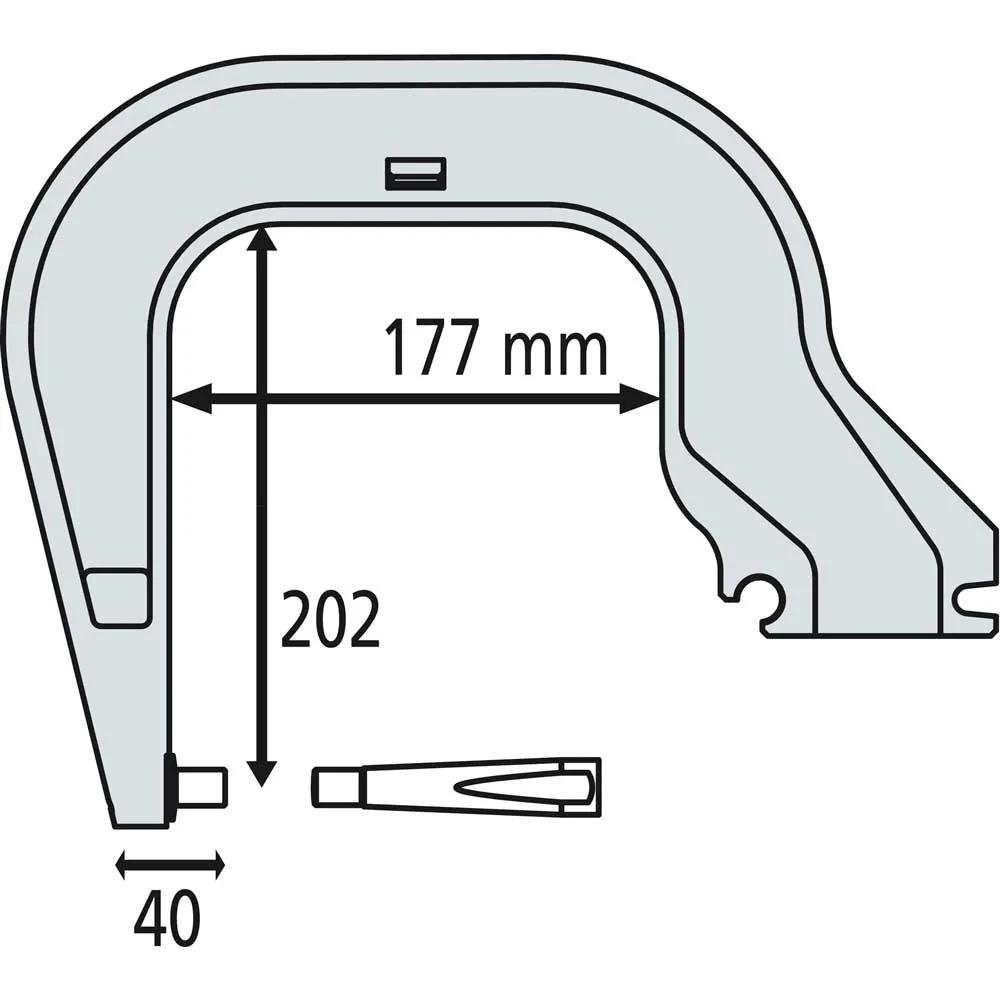 GYS 020016 Elektrodenbügel C8 8bar 550daN 177mm standard