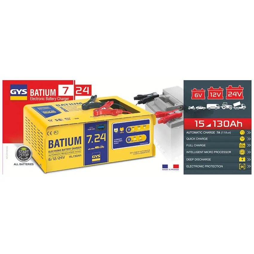 GYS BATIUM 7 24 024502 automatisches Batterieladegerät mit Mikroprozessor