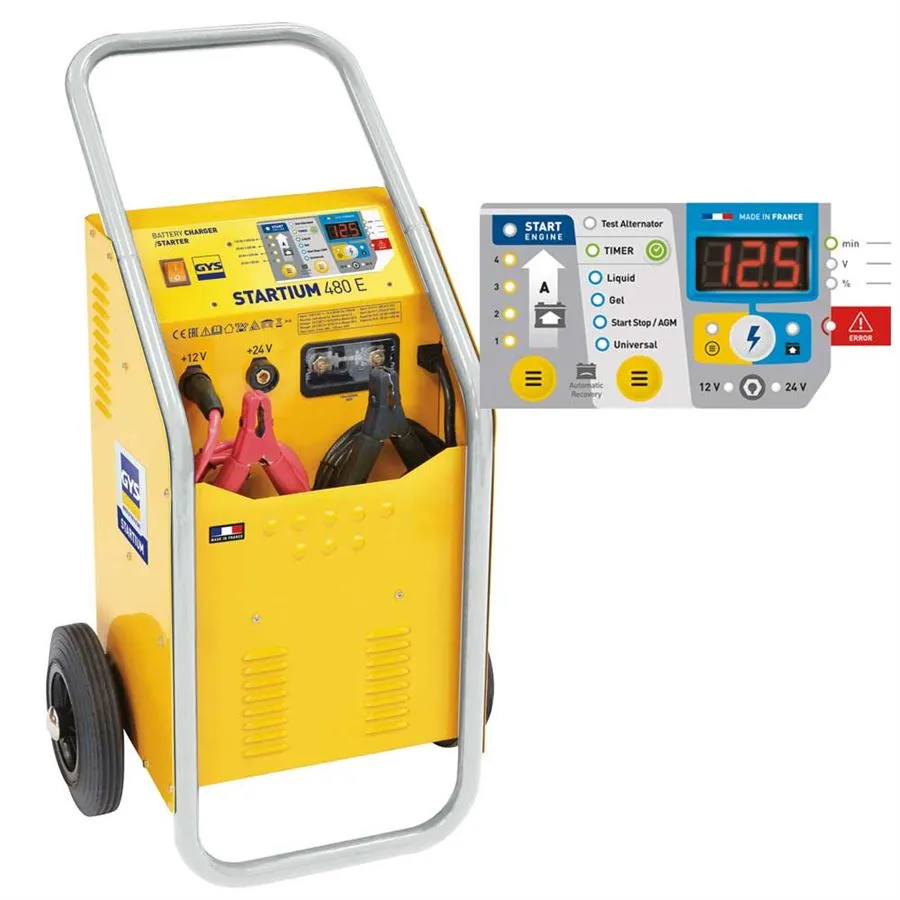 GYS automatisches 12-24V Batterieladegerät Startgerät STARTIUM 480E 026483 230V