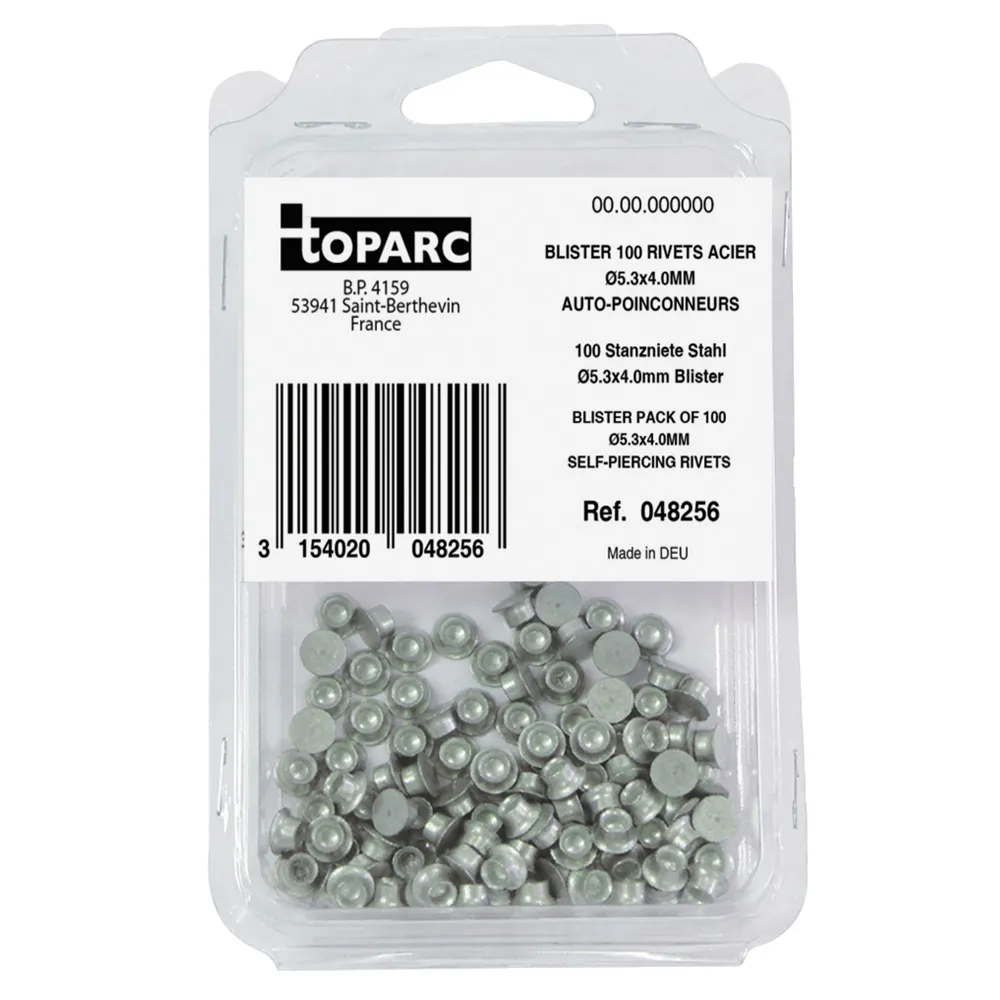 GYS 100 Stanznieten - Stahl - Ø 5,3 x 4,0 mm - Blister - 048256