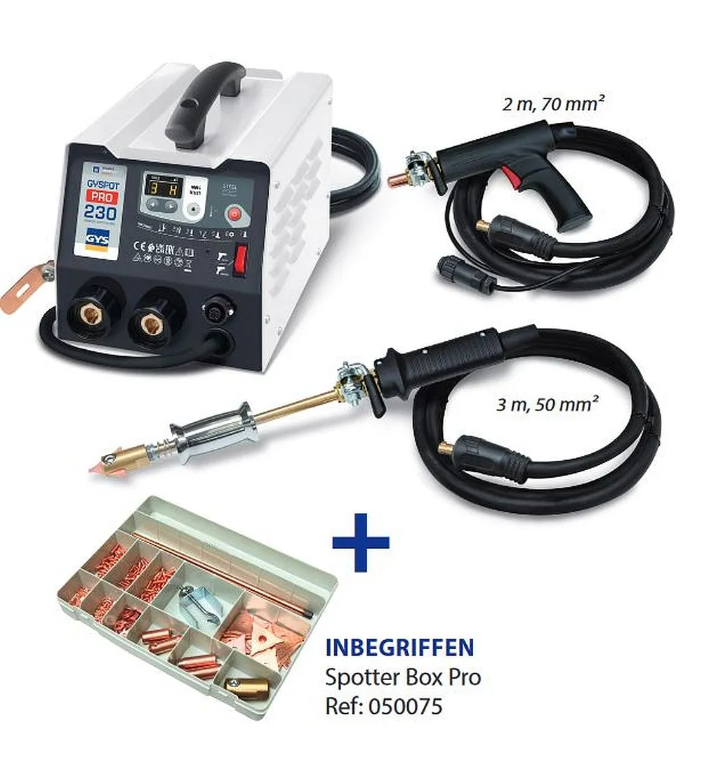 GYS GYSPOT PRO 230 Ausbeulspotter Spotter für Stahl 230V 1ph 052178 2x Pistole