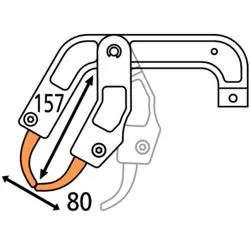 GYS Elektrodenbügel RC4 - 8 bar/120 daN - LG 80 mm - Krokodil - luftgekühl - 052253