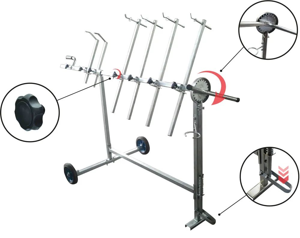 GYS 360-Grad Dreh-Lackierständer universell einstellbar fahrbar - 052611