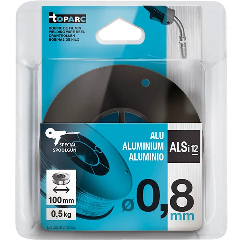 GYS Massivdrahtspule Ø 100mm - Alu - AlSi 12 - Ø 0,8 mm - 0,5 kg - 086678