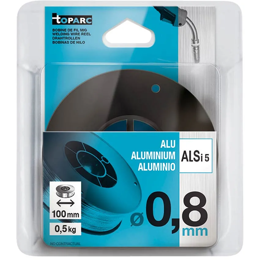 GYS Massivdrahtrolle Ø 100 mm - Alu - AlSi 5 - Ø 0,8 mm - 0,5 kg - 086685