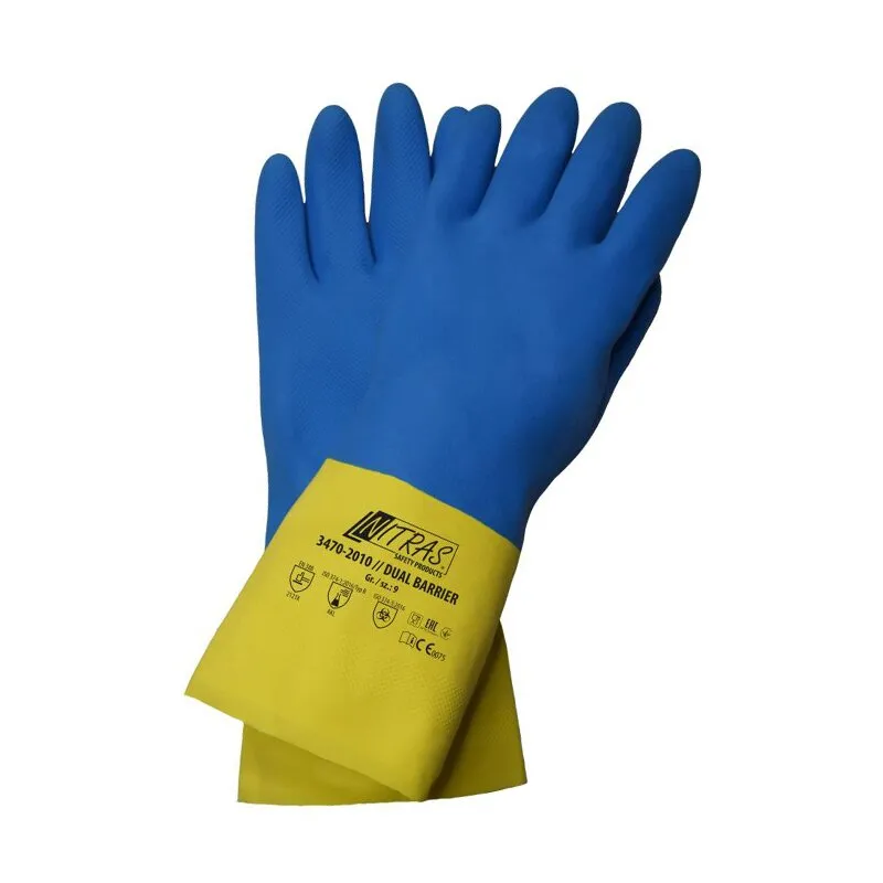 1 Paar Chemikalienhandschuh NITRAS® Dual-Barrier 3470 Größe 7