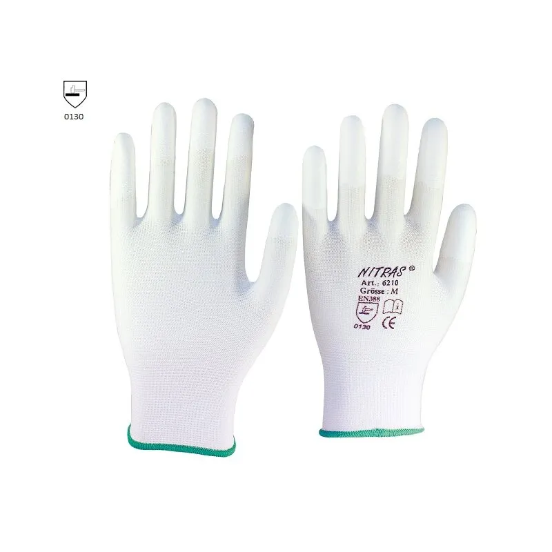 1 Paar Nylonhandschuhe -Fingerkuppen beschichtet- NITRAS® 6210 Größe 9 (XL)