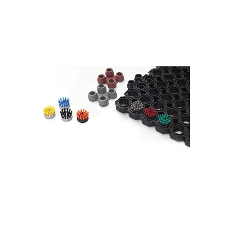 10 Stück Nylonbürsteneinsätze für Quarta Arbeitsplatzmatte - blau