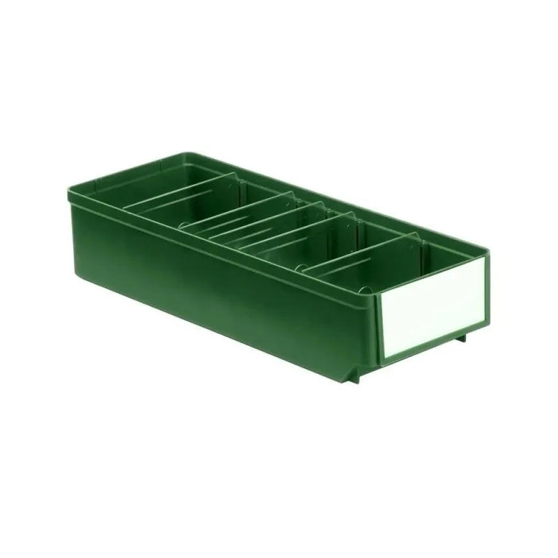 10 Stück Regalkästen LxBxH 300 x 152 x 83mm Grün