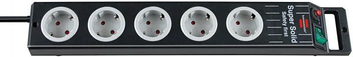 Brennenstuhl Steckdosenleiste 5 fach mit 2,5 m Kabel Super Solid Line