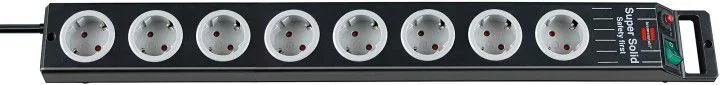 Brennenstuhl 8 fache Steckdosenleiste Super Solid Line mit 2,5 m