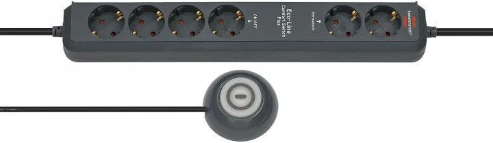 Brennenstuhl Steckdosenleiste Eco Line Comfort Switch Plus für 6 Steckplätze 1,5m