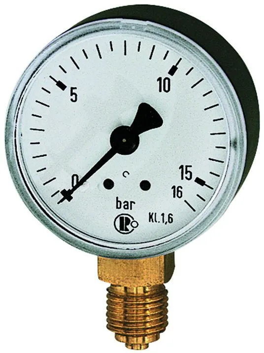 RIEGLER Standard Manometer 106-K 50mm 0 - 10bar Kunststoffgehäuse