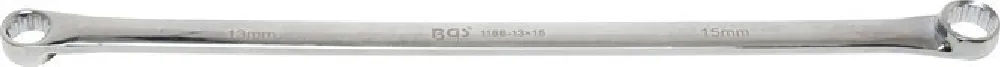 BGS Doppel-Ringschlüssel | extra lang | SW 13 x 15 mm – 1186-13x15