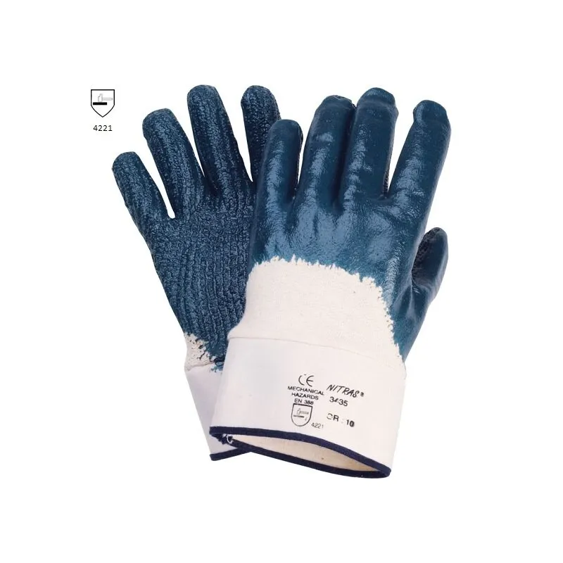 12 Paar Nitrilhandschuhe NITRAS® 03435 Grip Größe 10