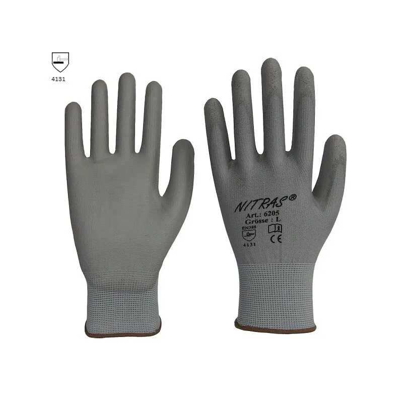 12 Paar Nylonhandschuhe NITRAS® 6205 Größe 6 (S)