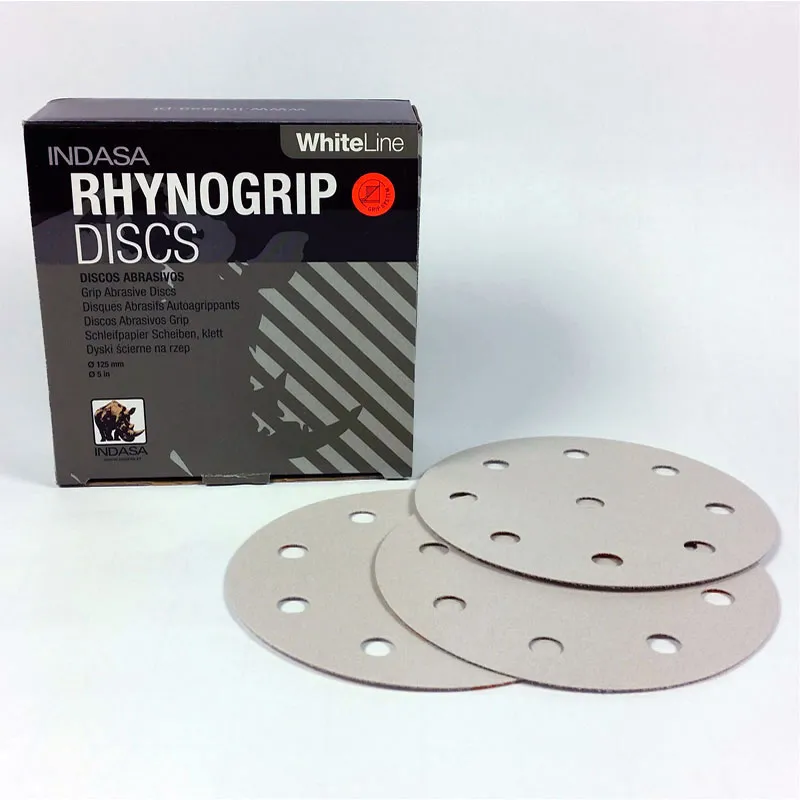 INDASA Klett Schleifscheiben WHITE LINE Ø 125mm 8+1 FH Loch 50 Stück P40 - P600
