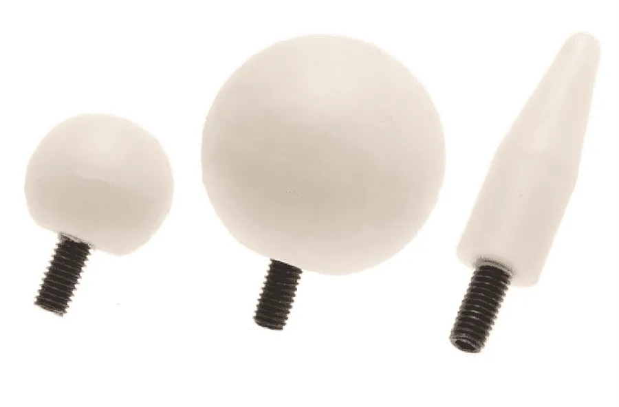 BGS Kunststoff-Ersatzköpfe für Ausbeueleisen | M5 x 0,8 mm | für Art. 1659 | 3-tlg. – 1659-KÖPFE