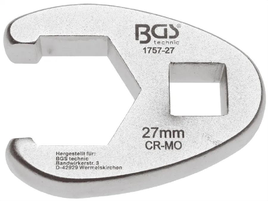 BGS Hahnenfußschlüssel | 12,5 mm (1/2") | SW 27 mm – 1757-27
