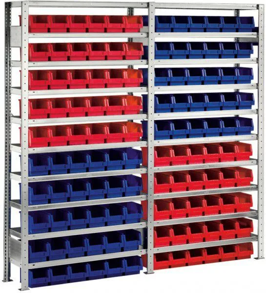Meta Steckregal verz. 10 Böden GF 2000x1000x300 mm 60 K.