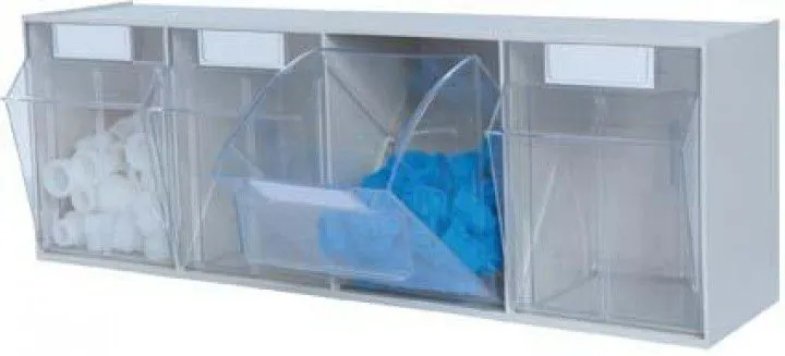 Hünersdorff Klarsicht Element 4 Sbl. PS glasklar, lichtgrau