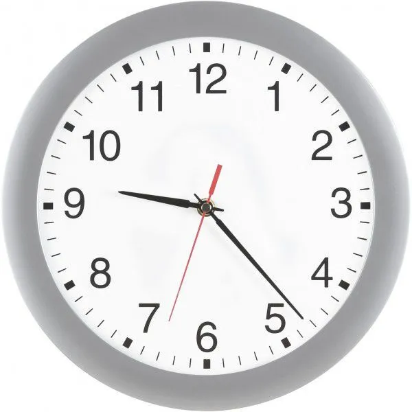 Bürk Mobatime Funk Wanduhr D 300 mm Gehäuse si, Zahlen