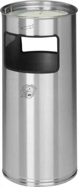 Var Kombi-Ascher Edelstahl 2fach Einwurf H 700 mm