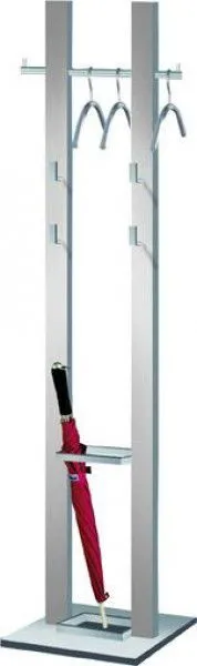 Kerkmann Garderobenständer silber m. Kleiderbügelst.,8 Hk.