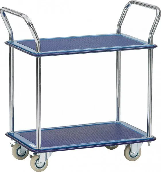 FETRA Ganzstahlwagen Transportwagen 3112 2 Ladeflächen 740x480mm