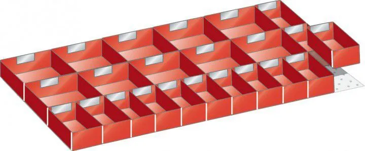 LISTA Einsatzkästen 23tlg. 1000mm breit