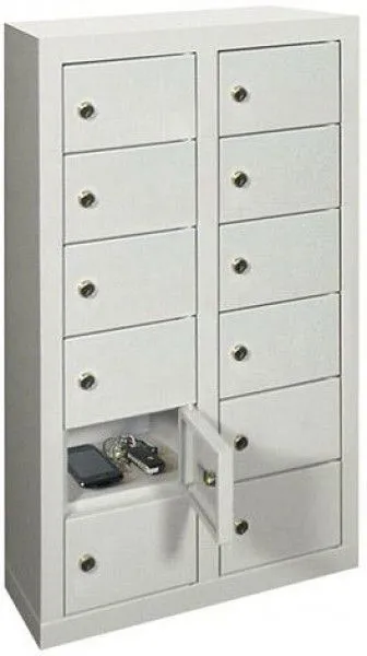 Pavoy Kleinfachschrank 12 FächerTüren glatt, 7035