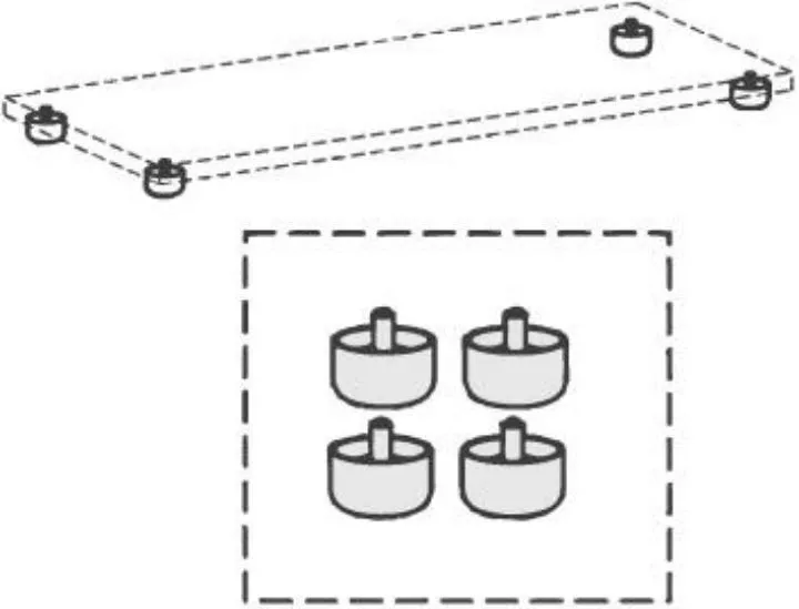 Geramöbel Standfüße bis 1000mm N-10SF4-Z