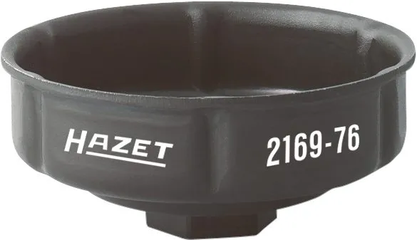 HAZET Ölfilter-Schlüssel Vierkant hohl 12,5mm 1/2 Zoll Rillenprofil 2169-76