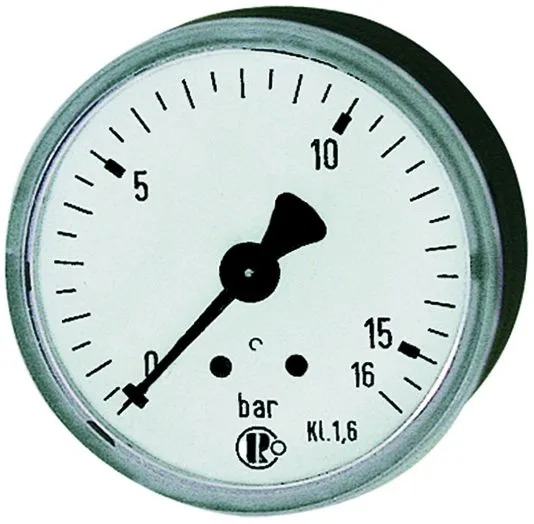 RIEGLER Standartmanometer 0-4bar G1/4 rückseitig Kunststoffgehäuse