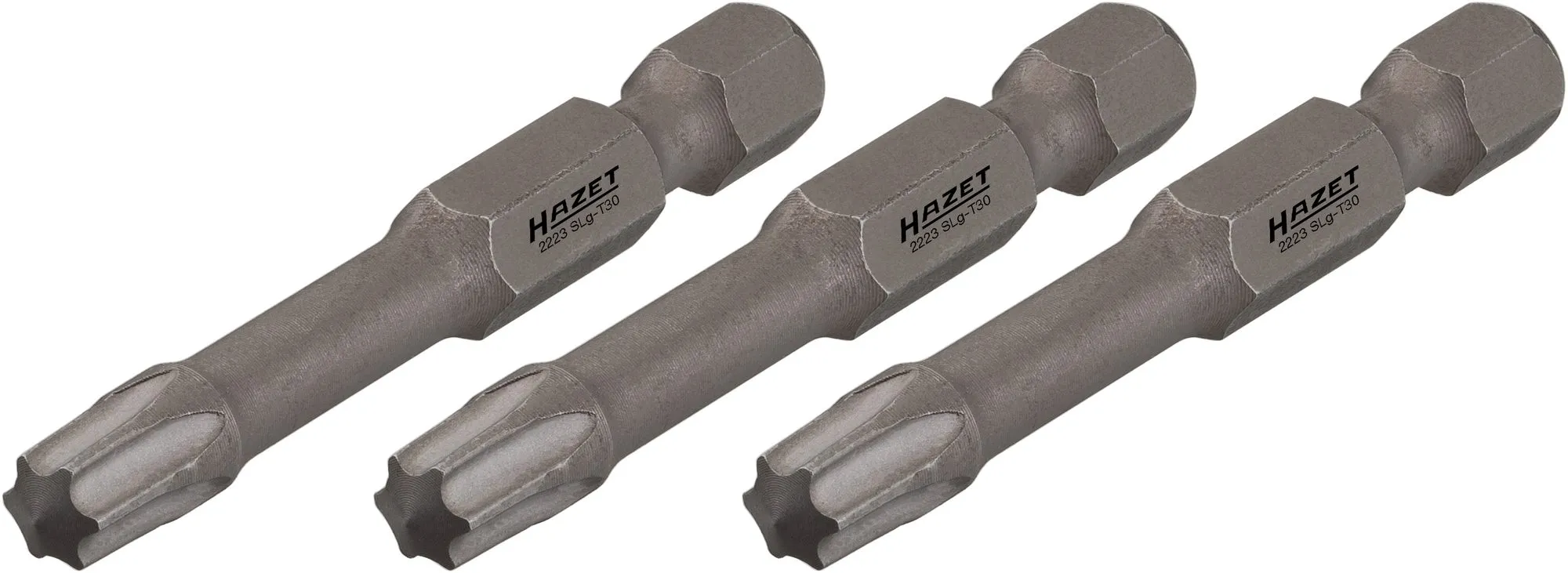 HAZET Kraft Einsatz-Torsions-Bits 6,3 1/4 Zoll Innen TORX® 3-teilig 2223SLG-T10/3