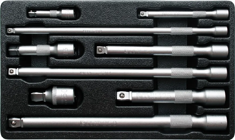 BGS Kippverlängerungs-Satz | 6,3 mm (1/4"), 10 mm (3/8"), 12,5 mm (1/2") | 9-tlg. – 2253