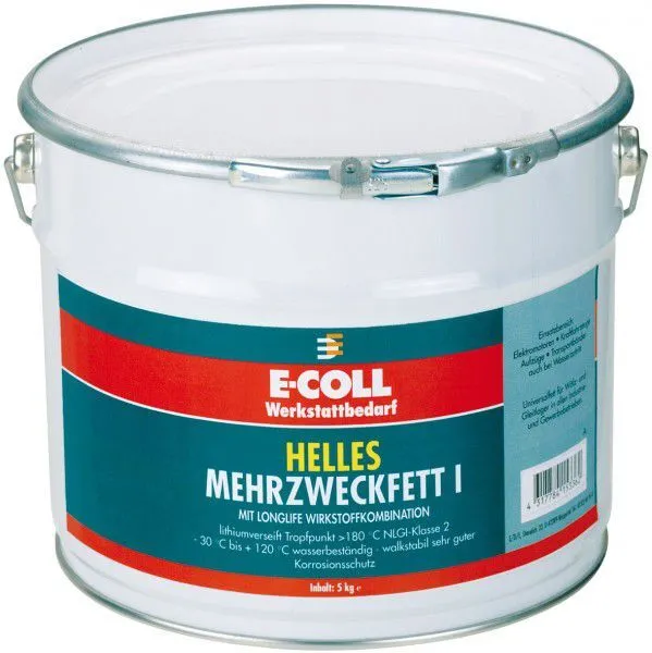 E-COLL Mehrzweckfett I hell 5kg Eimer (Inhalt: 5 Kilogramm - 10.88 € / 1 Kilogramm)