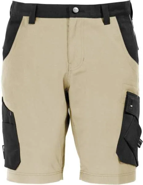 FHB Bermuda Twill Theo beige-schwarz, Gr. 52