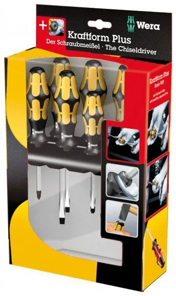 Wera Schraubmeißel Satz 6tlg.Schl./PH m.4kt.