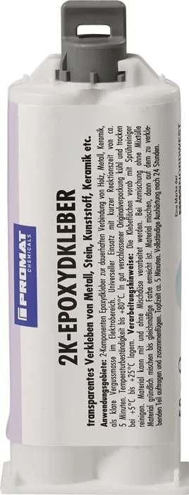 2K-Epoxidklebstoff 50g farblos Doppelkart.PROMAT CHEMICALS VE: 12St.